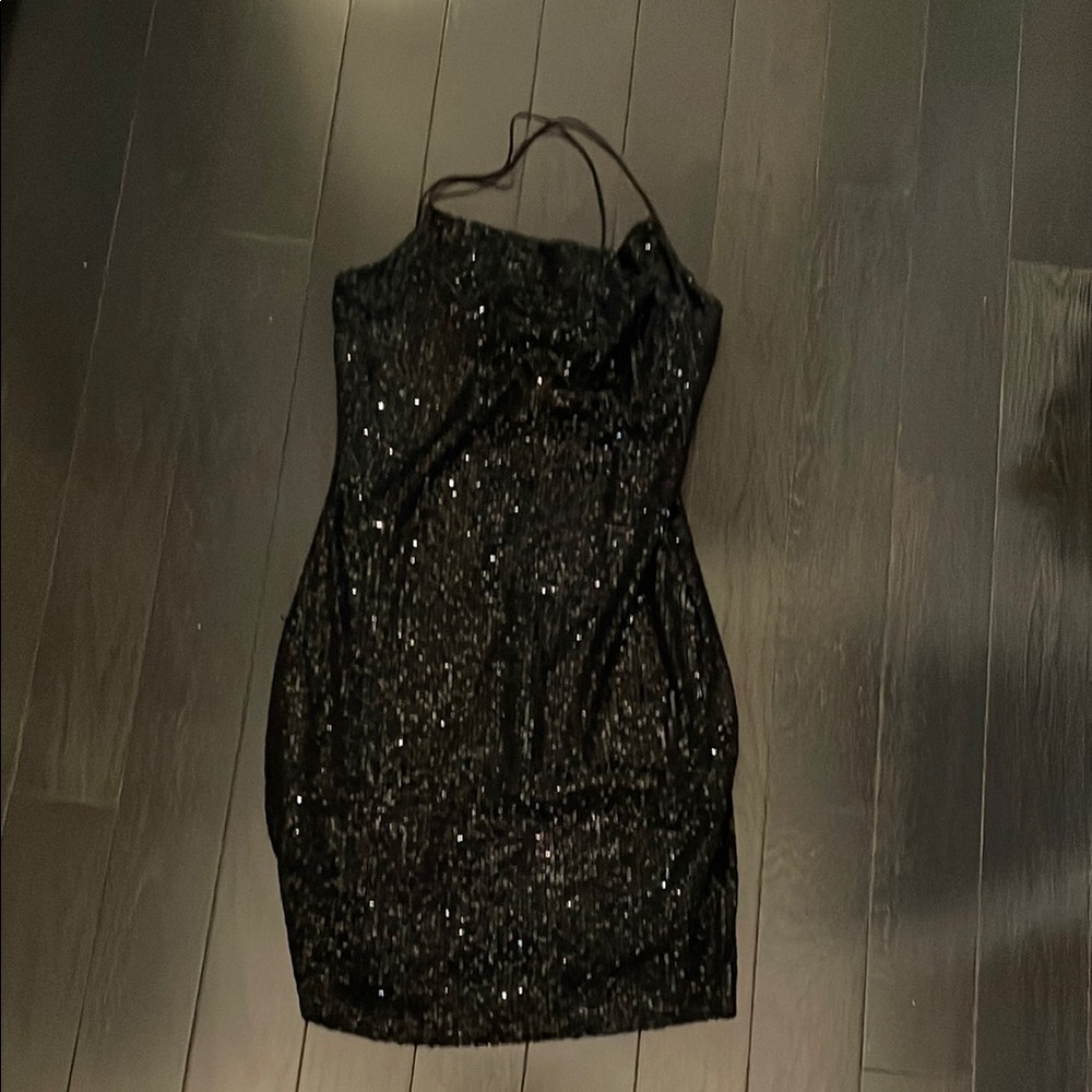 Black Sequin Dress
